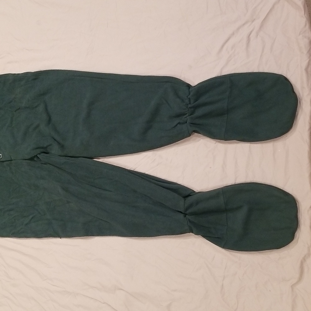 Big Feet Green Adult Blanket Sleeper - Picture 3 of 6